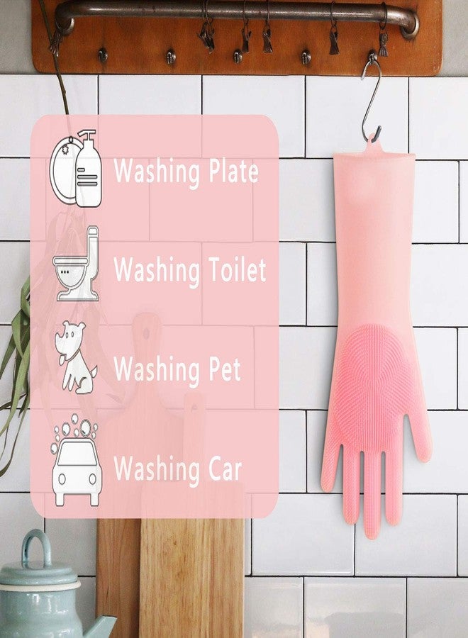 Max Home Magic Silicone Dish Washing Hand Gloves for Cleaning, Kitchen, Car, Bathroom and Pet Grooming (Color as per availability) - Pack of 1 Pair - Image 4